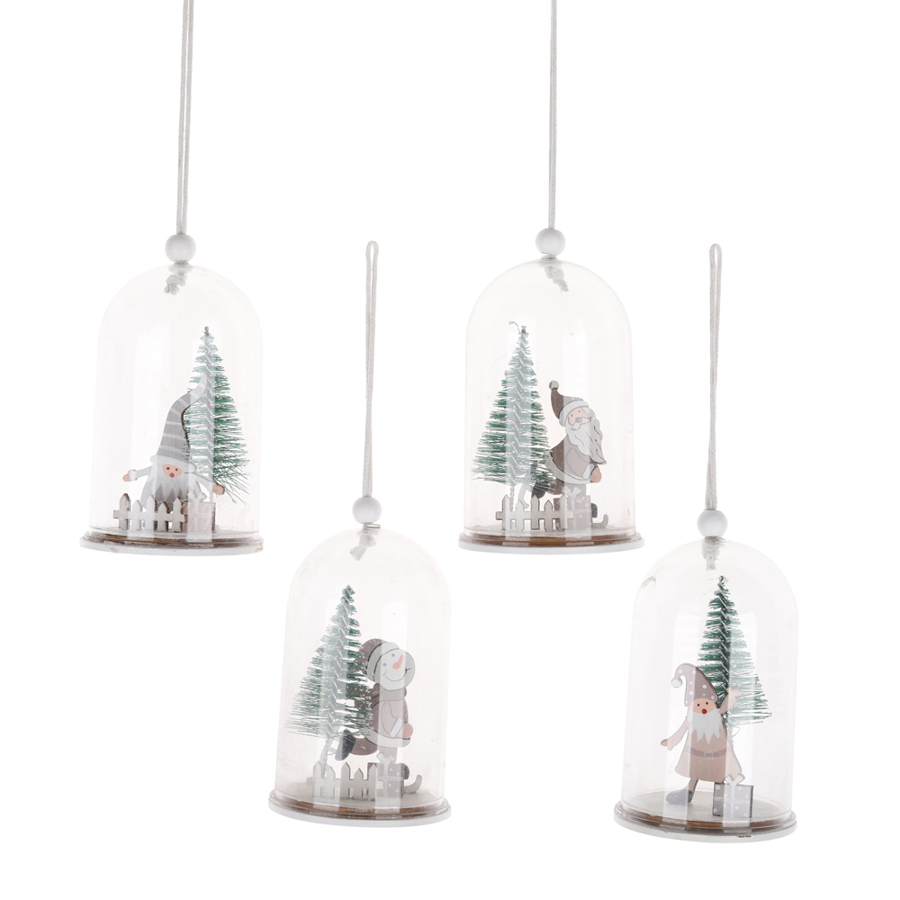 Partydekorationen Weihnachtsmann Nussknacker Soldat im Inneren Weihnachtsglas Hängendes Ornament 3
