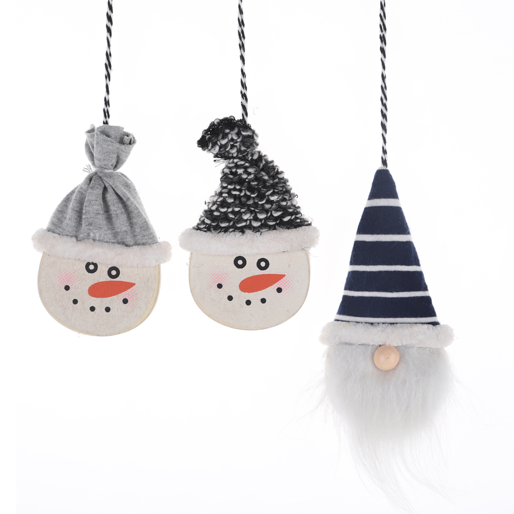 Frohe Weihnachten Holz Santa Weihnachten Haus Haustür Wandbehang Weihnachtsbaum Dekoration 6