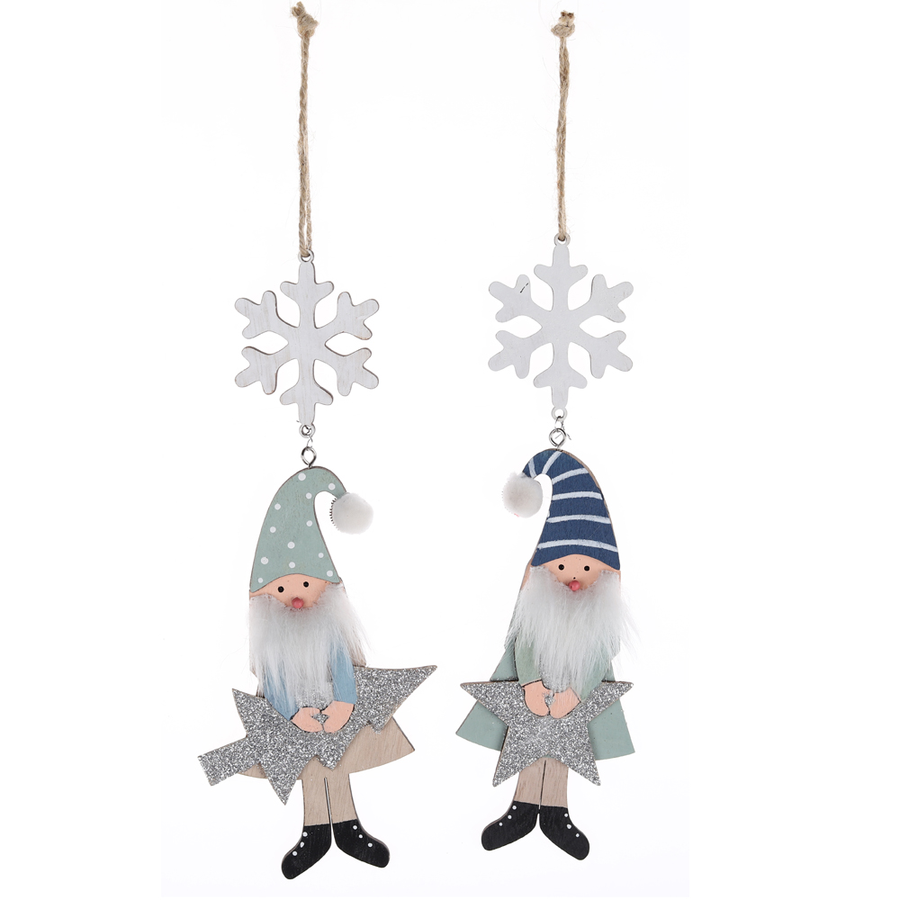 Weihnachtsgeschenk Traditionelle Fenster Anhänger Ornament Weihnachtsbaum Dekorationen Holz Santa Anhänger 1