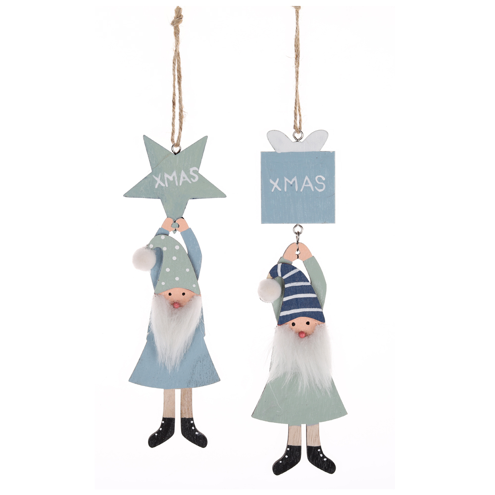 Weihnachtsgeschenk Traditionelle Fenster Anhänger Ornament Weihnachtsbaum Dekorationen Holz Santa Anhänger 4