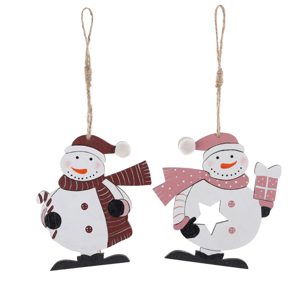 Christmas Home Decorations Holiday Decor Tree Handmade Hanging Snowman Ornaments 1