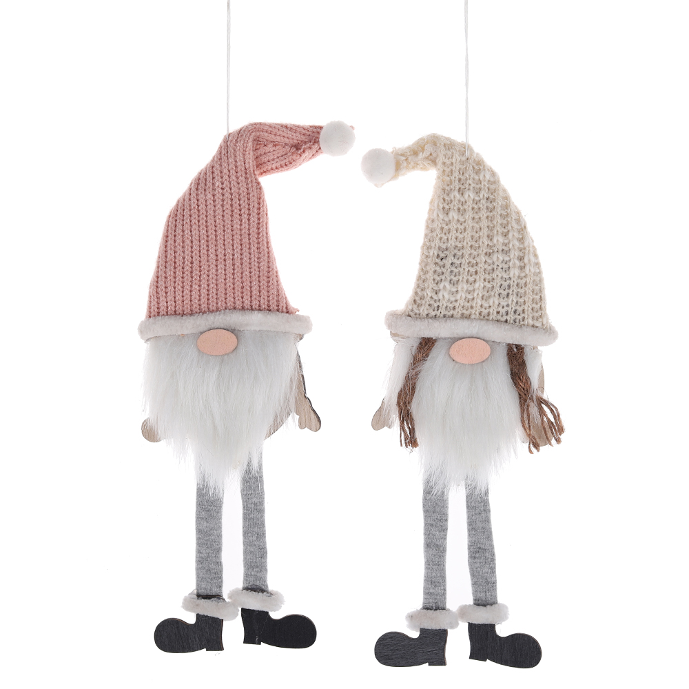 Decoración navideña, árbol de Navidad colgante, gnomos de Papá Noel, adornos suecos hechos a mano. 1
