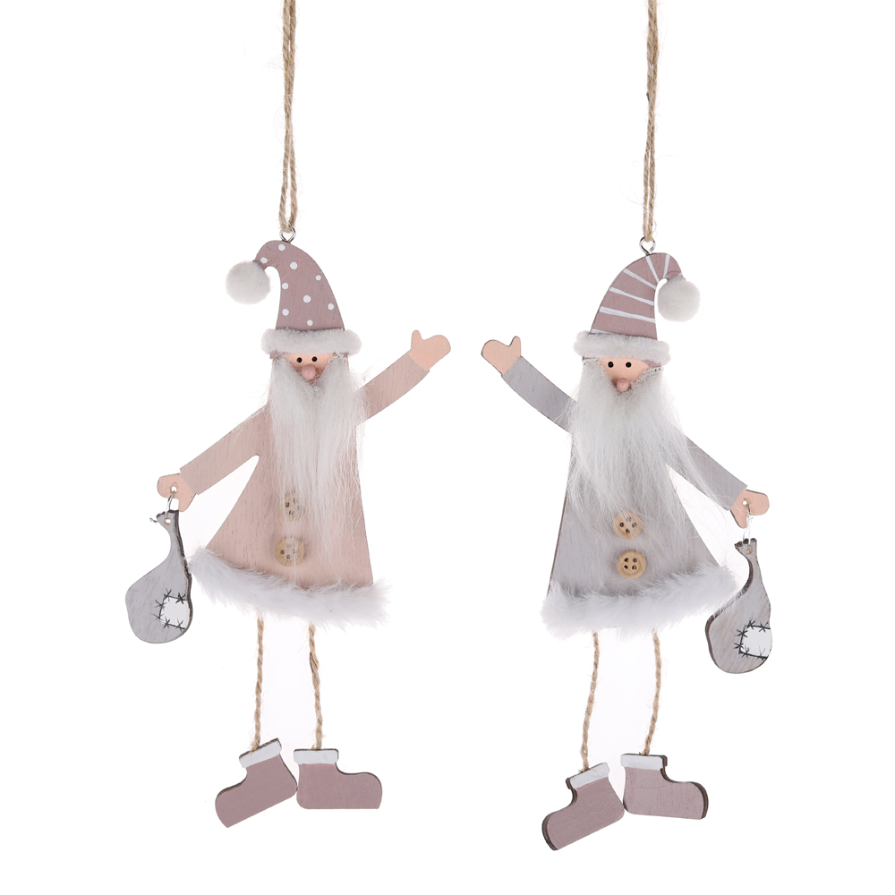 Decoración navideña, árbol de Navidad colgante, gnomos de Papá Noel, adornos suecos hechos a mano. 3