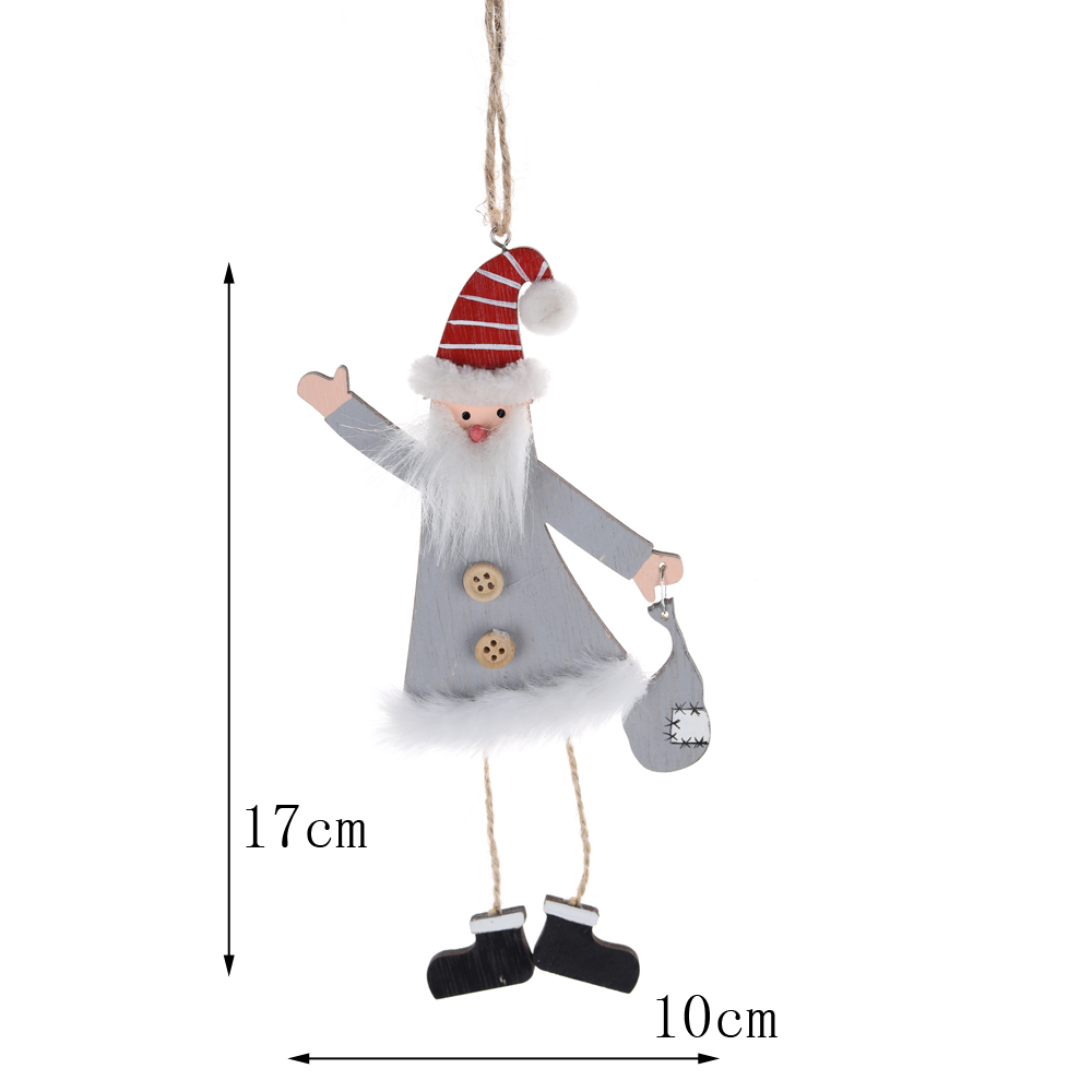 Decoración navideña, árbol de Navidad colgante, gnomos de Papá Noel, adornos suecos hechos a mano. 4
