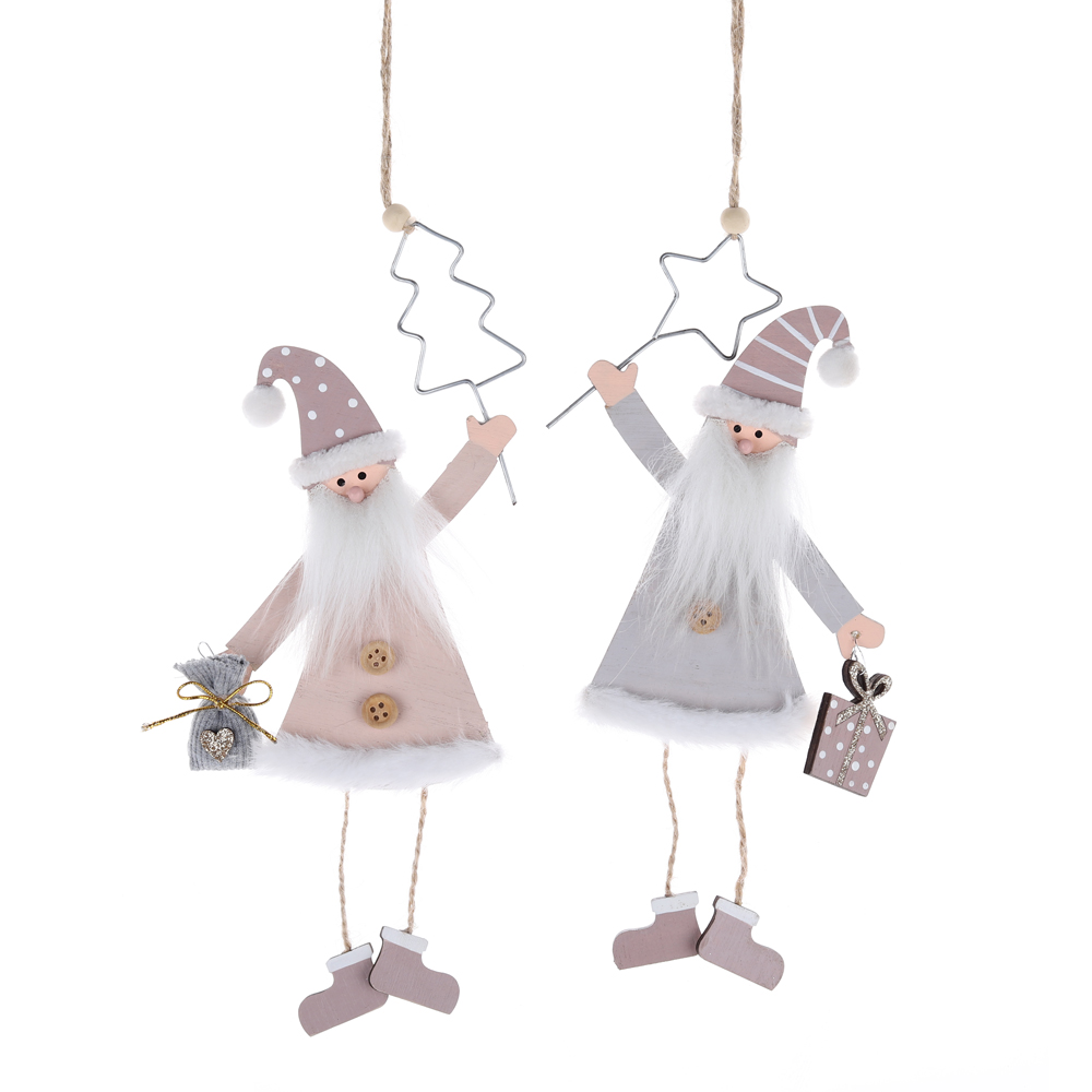 Decoración navideña, árbol de Navidad colgante, gnomos de Papá Noel, adornos suecos hechos a mano. 6