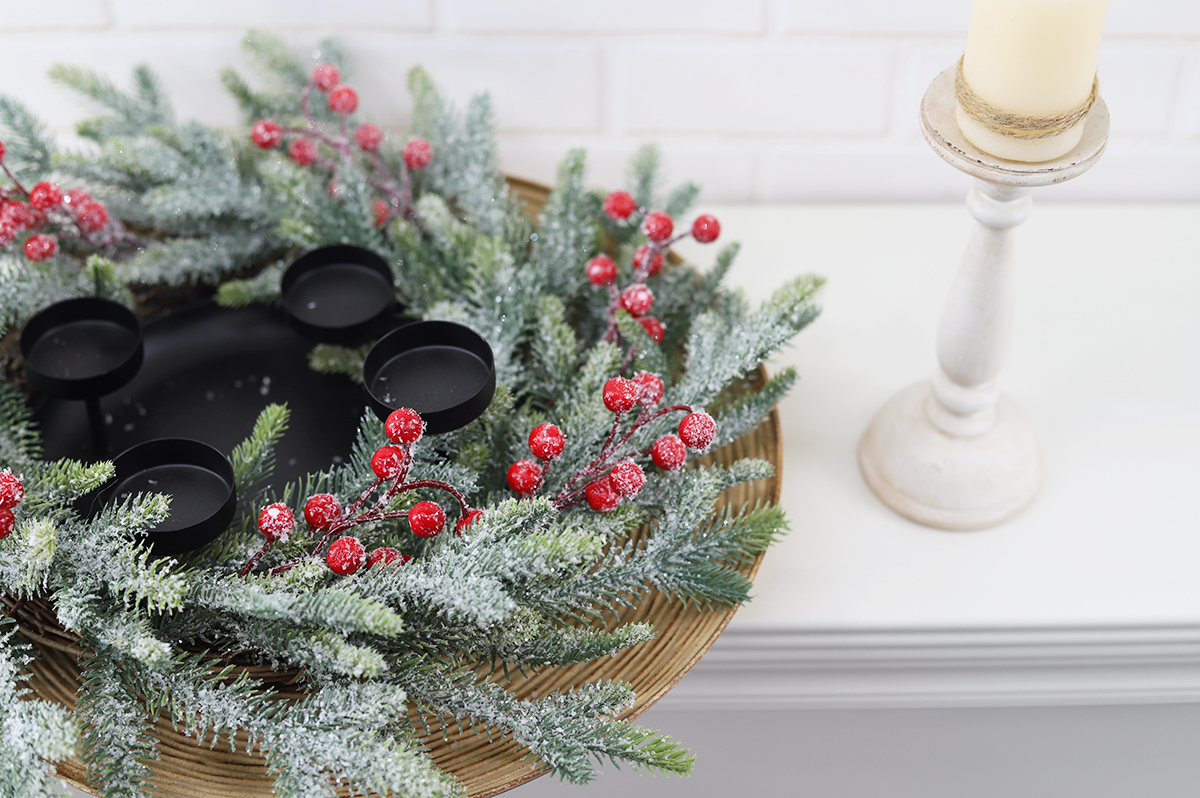 Weihnachtsgeschenk Dekor Kindergeschenk Büro Desktop Sackleinen Weihnachtsbaum Tischplatte mit roten Beeren 8