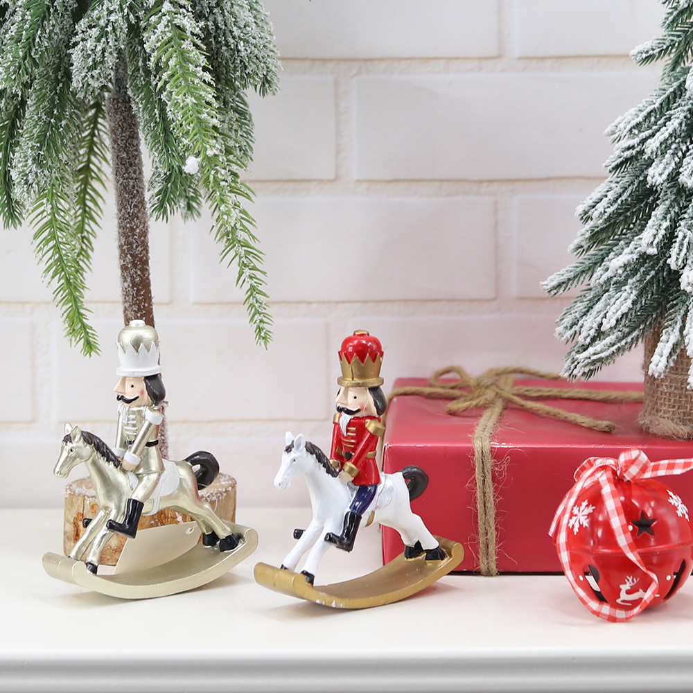 Christmas Figures Tabletop Decorations Resin Christmas Nutcracker Soldier Ornaments 2