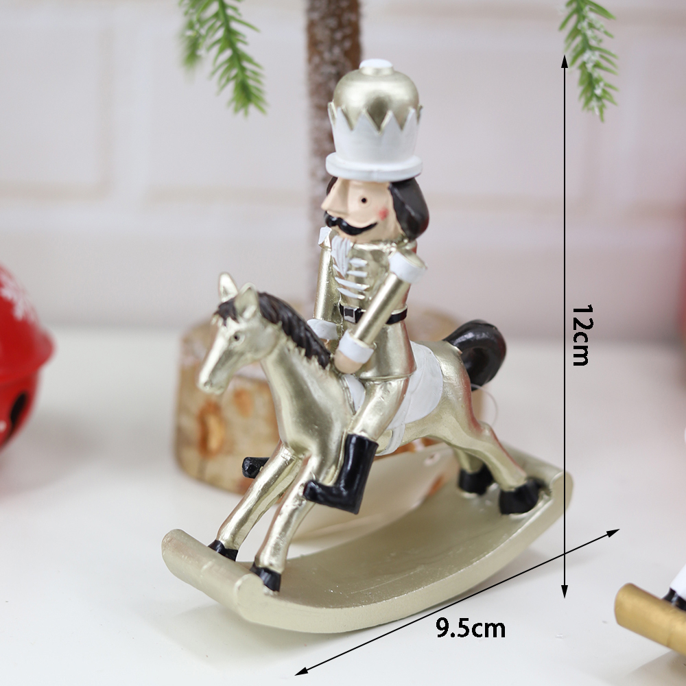 Christmas Figures Tabletop Decorations Resin Christmas Nutcracker Soldier Ornaments 6
