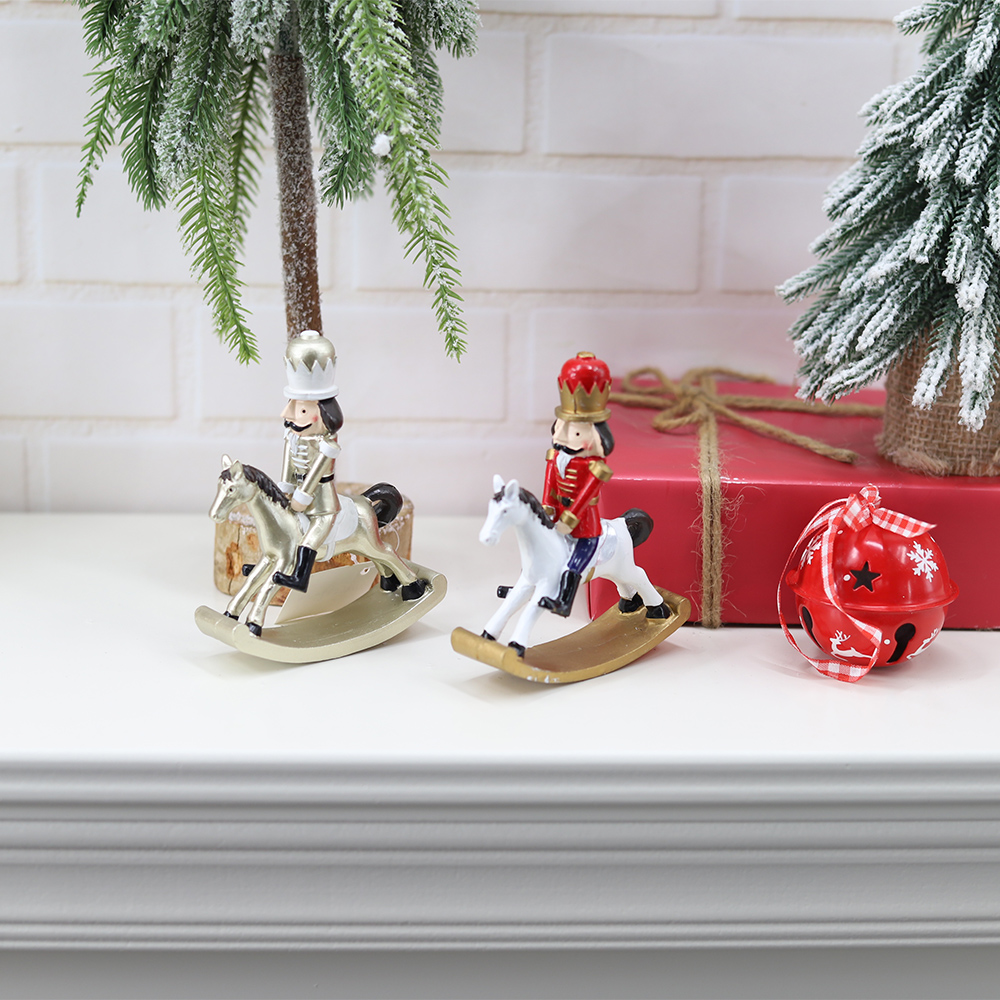 Christmas Figures Tabletop Decorations Resin Christmas Nutcracker Soldier Ornaments 7