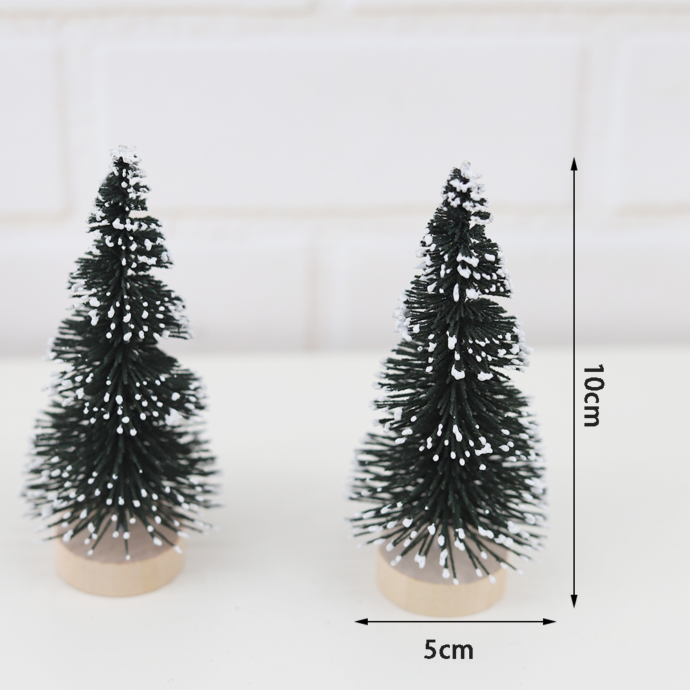 6 miniárboles navideños decorativos para Año Nuevo 2025, regalos para niños, árbol de seda de sisal. 9