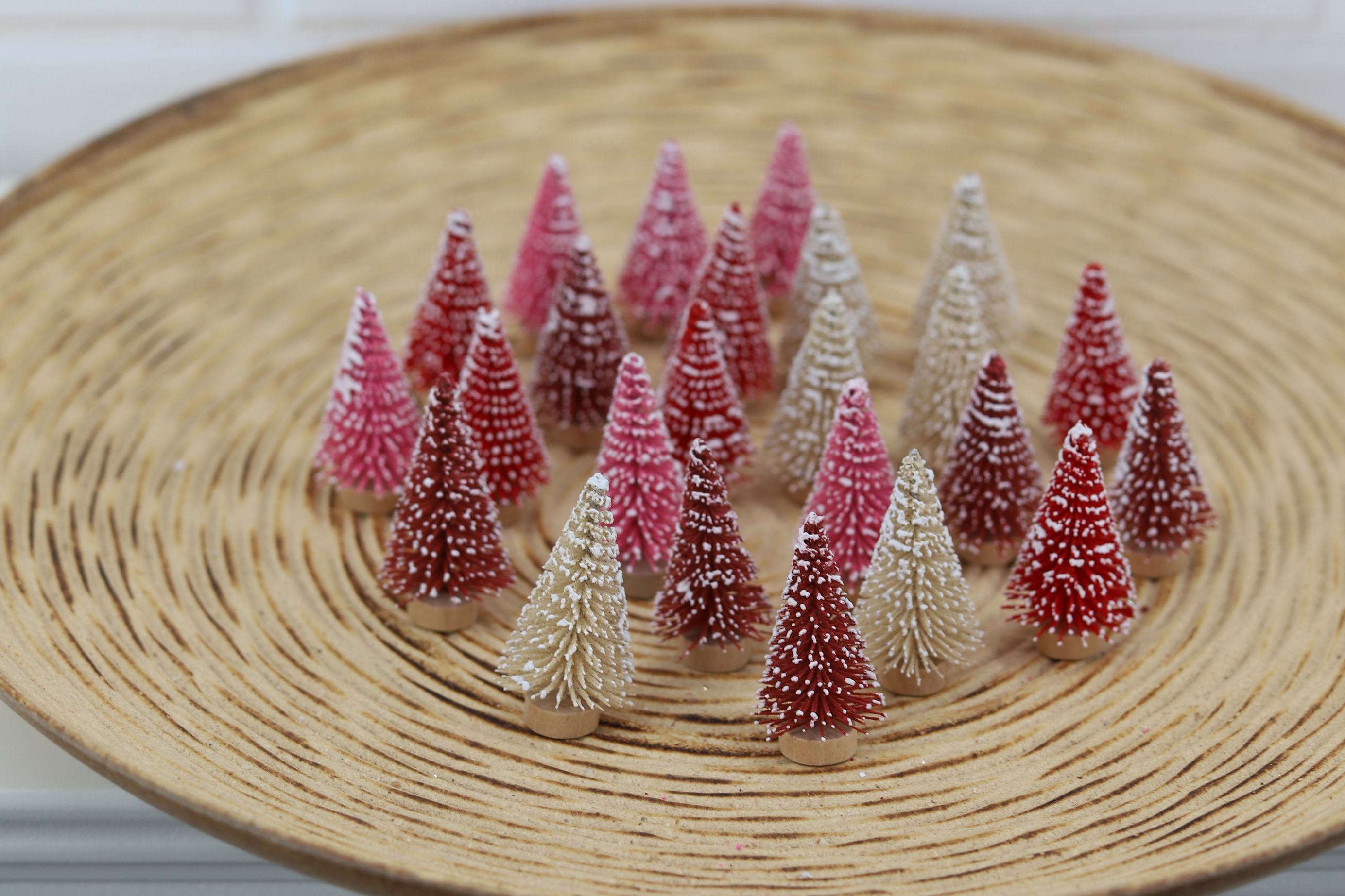 Mini árbol de agujas de pino personalizable, decoración navideña, artesanía invernal 2