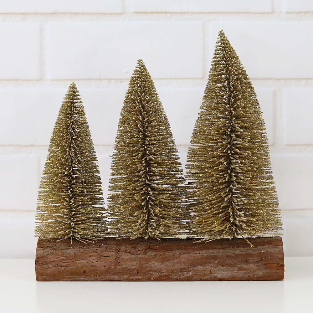 Mini árbol de Navidad con cepillo para botellas, árboles de Navidad artificiales de sisal, decoración de mesa para fiestas y decoración del hogar. 7