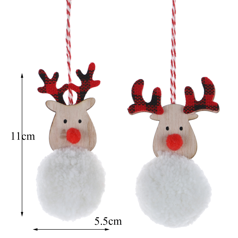 Großhandel Pompon Hängen Weihnachten Hirsch Dekor Weihnachten Wand Anhänger Winter Wohnkultur 4