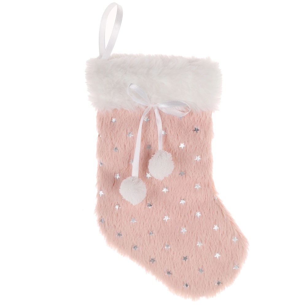 Medias navideñas de terciopelo de lujo, clásicas y colgantes, venta al por mayor, decoración navideña familiar 1