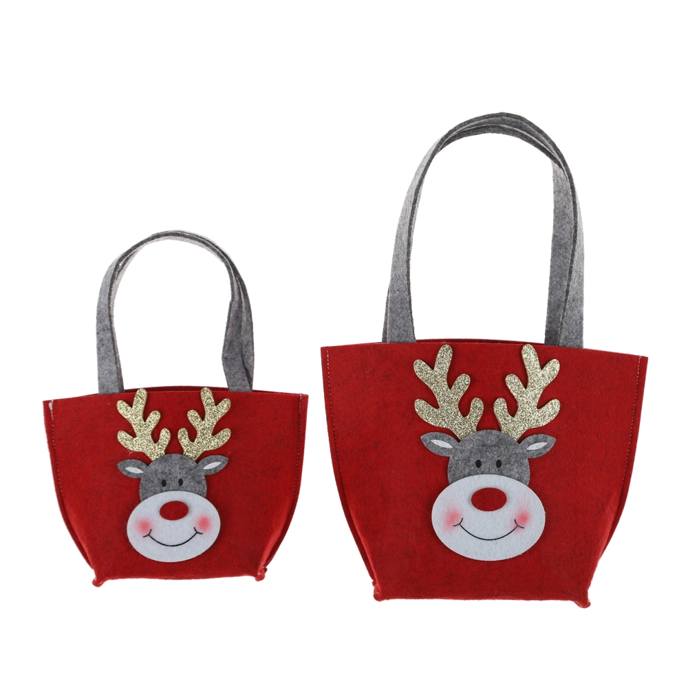 Bolsas de fieltro personalizables Qoodie, bolsas de regalo de alce navideño, regalos para niños, decoración navideña de invierno 1