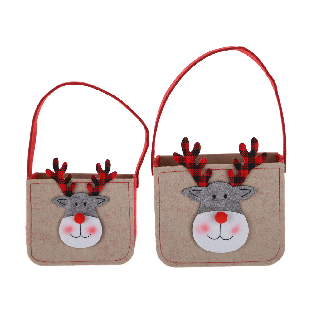 2025 weihnachten Elch Candy Tasche Jute Geschenk Tasche Winter kinder Geschenk 2