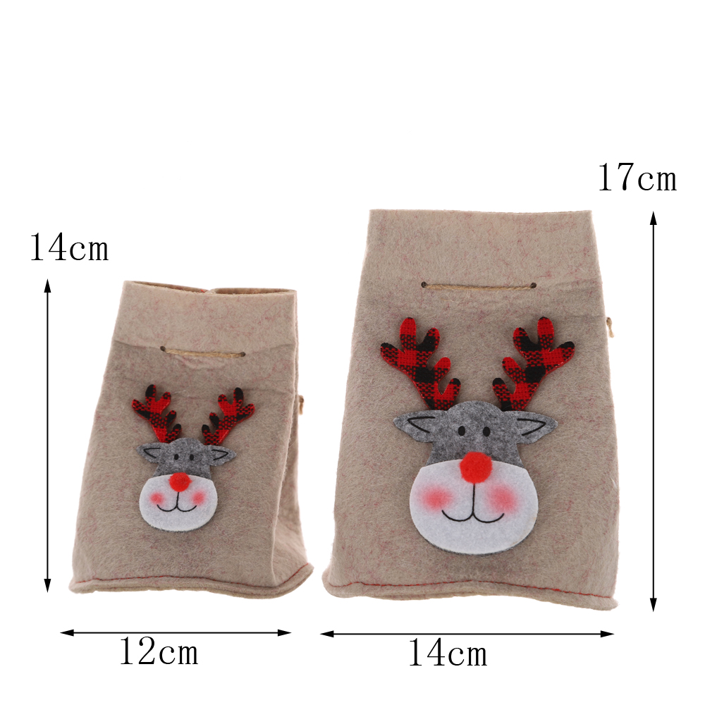 2025 weihnachten Elch Candy Tasche Jute Geschenk Tasche Winter kinder Geschenk 5