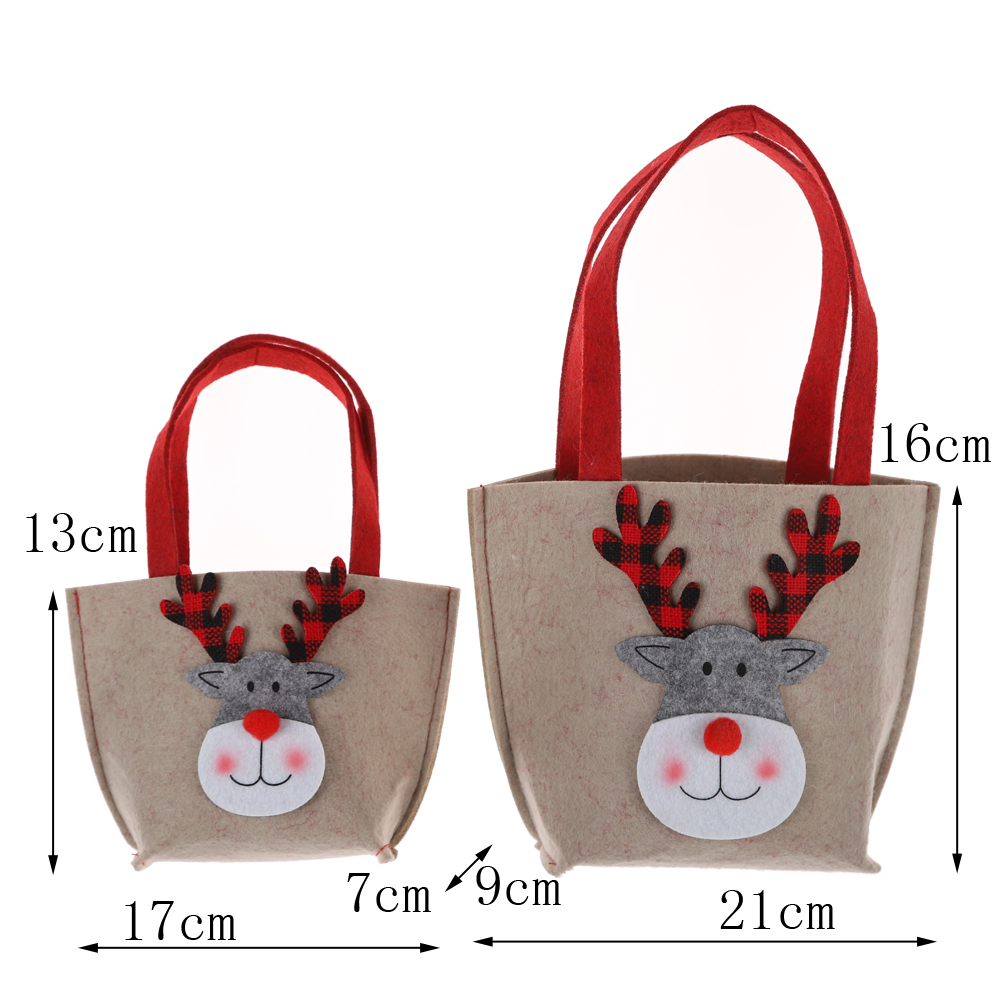 2025 weihnachten Elch Candy Tasche Jute Geschenk Tasche Winter kinder Geschenk 6