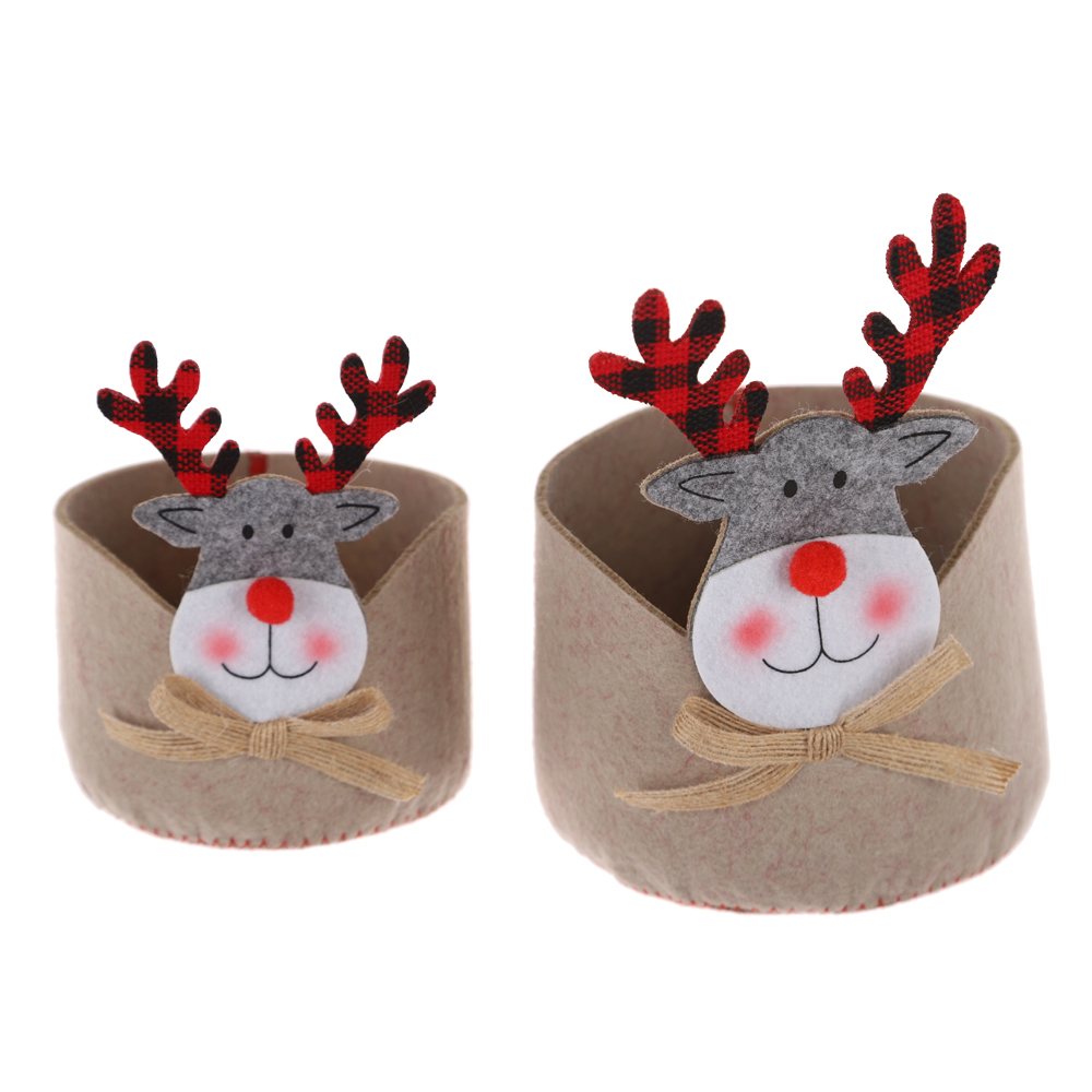 2025 weihnachten Elch Candy Tasche Jute Geschenk Tasche Winter kinder Geschenk 7