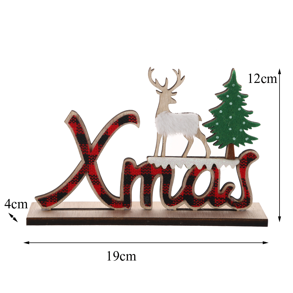 Neues Design WEIHNACHTEN Hängende Holzzwerge Dekor Schottisches Plaid Dekor Winter Tischdekoration Ambiente 6