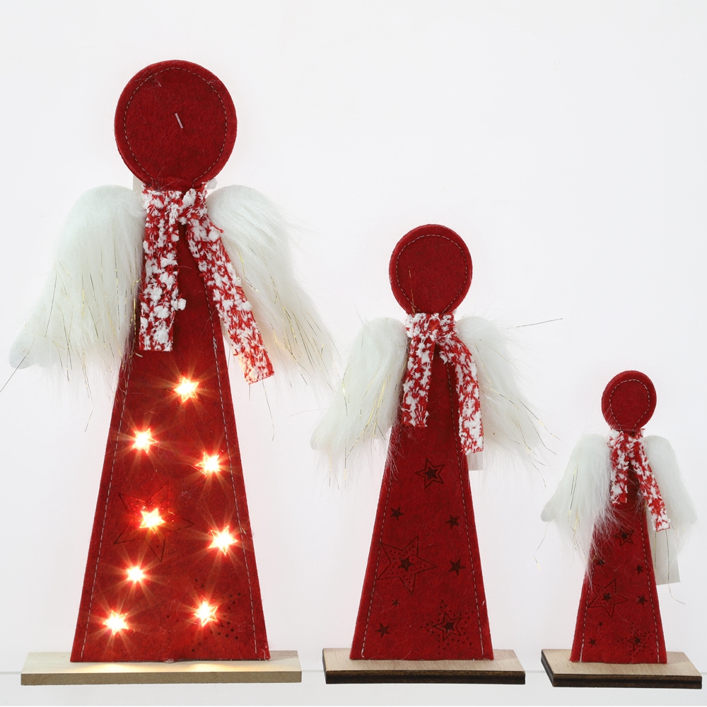 Neues Design Filz Engel Ornament Weihnachtstisch Dekor Holz Wohndekor 1