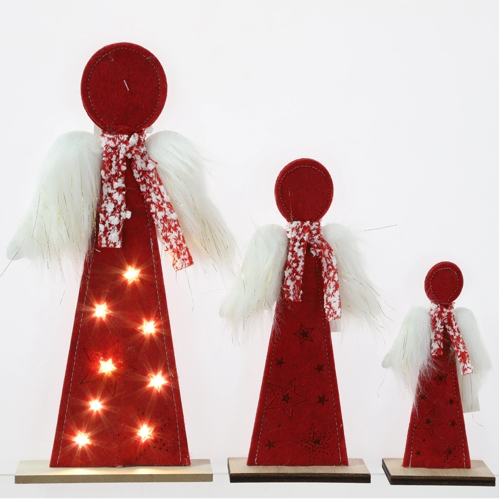 New design Felt Angel ornament Xmas Tabletop Decor Wooden Home decor 1