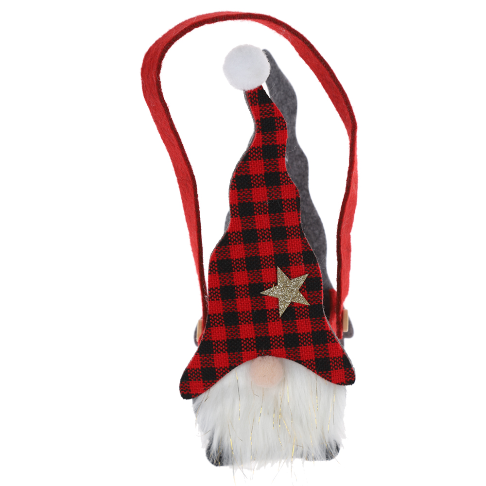 Neues Design Weihnachtsaufbewahrungstasche Filz Zwerg Bonbontüte Kindergeschenk Scottish Plaid Bag 5