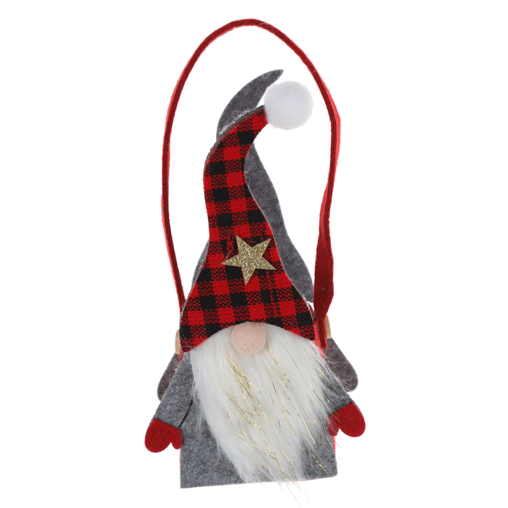 Neues Design Weihnachtsaufbewahrungstasche Filz Zwerg Bonbontüte Kindergeschenk Scottish Plaid Bag 6