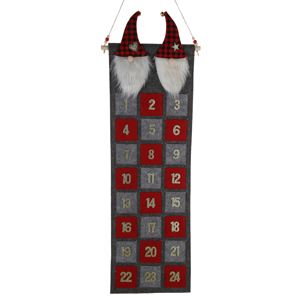 2025 Weihnachtsbaum Adventskalender Filz Stoff Countdown Display Wanddekoration 1