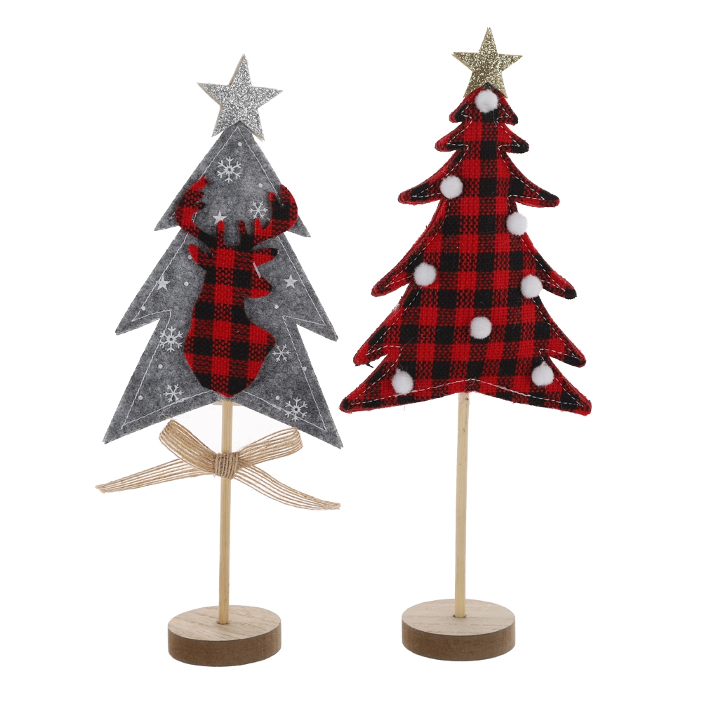 Manufacturer Mini Christmas Tree Wooden Xmas Tabletop Decor  winter Atmosphere Ornament 1