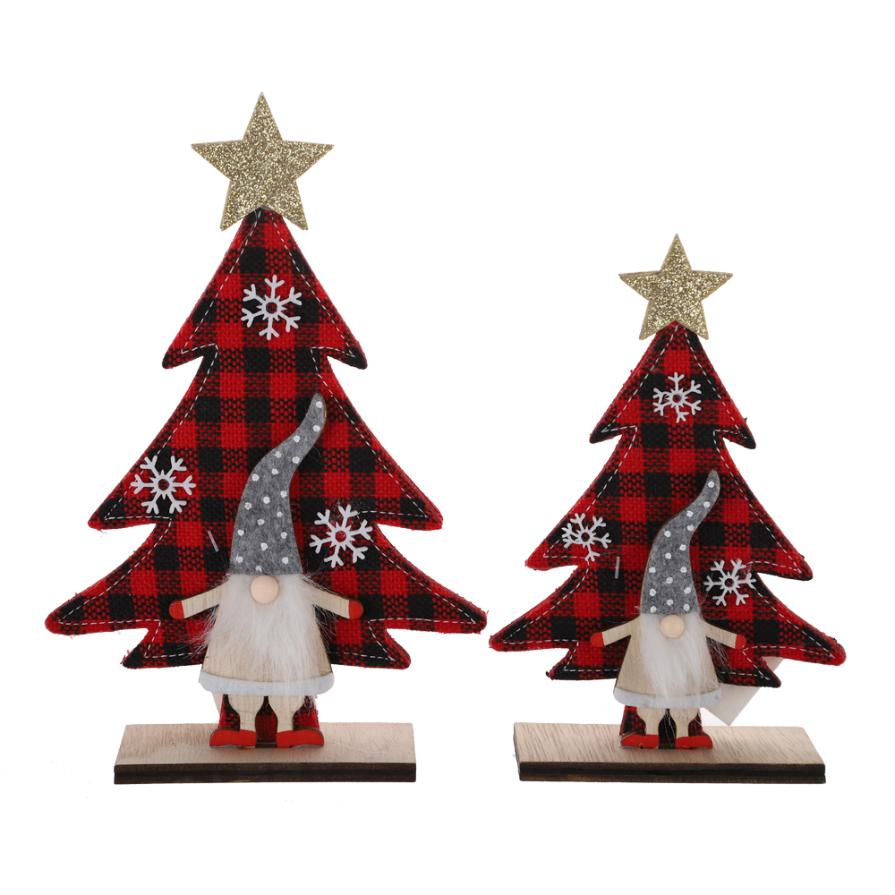 Hersteller Mini Weihnachtsbaum Holz Weihnachten Tischdekor Winteratmosphäre Ornament 2
