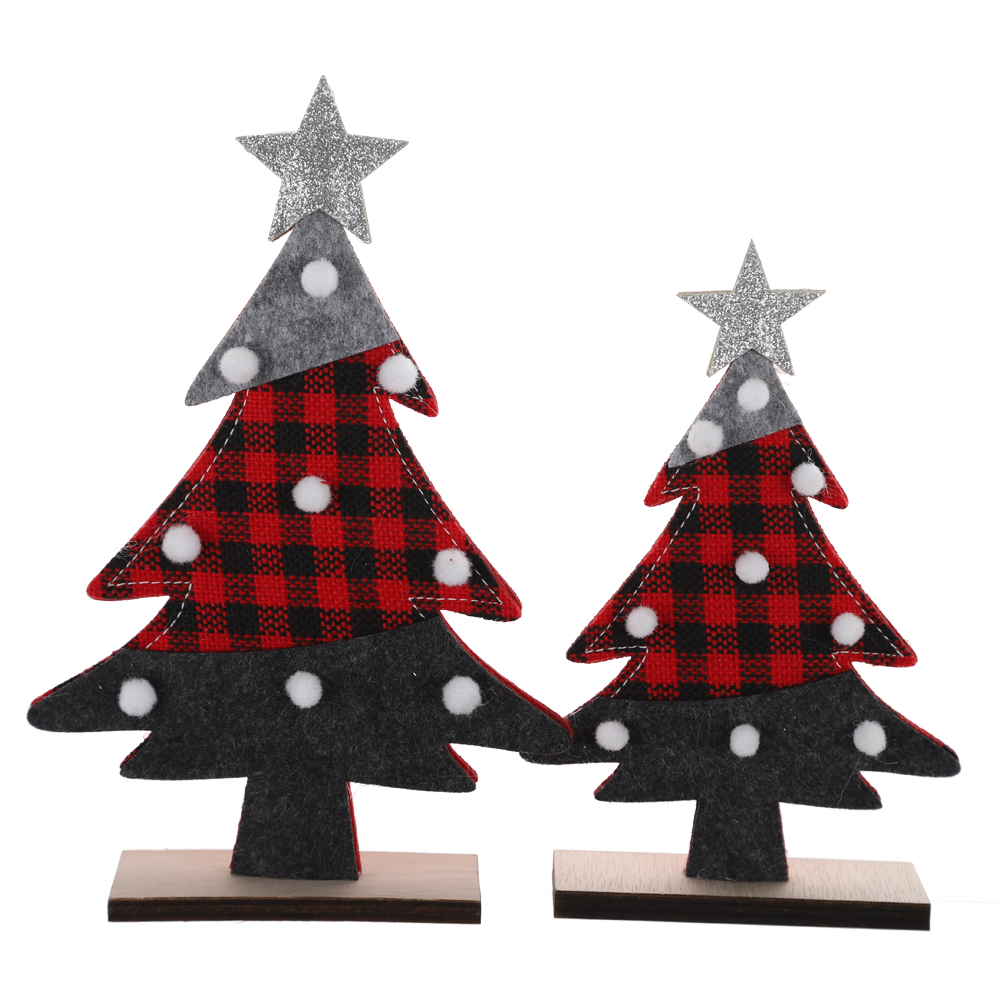 Hersteller Mini Weihnachtsbaum Holz Weihnachten Tischdekor Winteratmosphäre Ornament 4