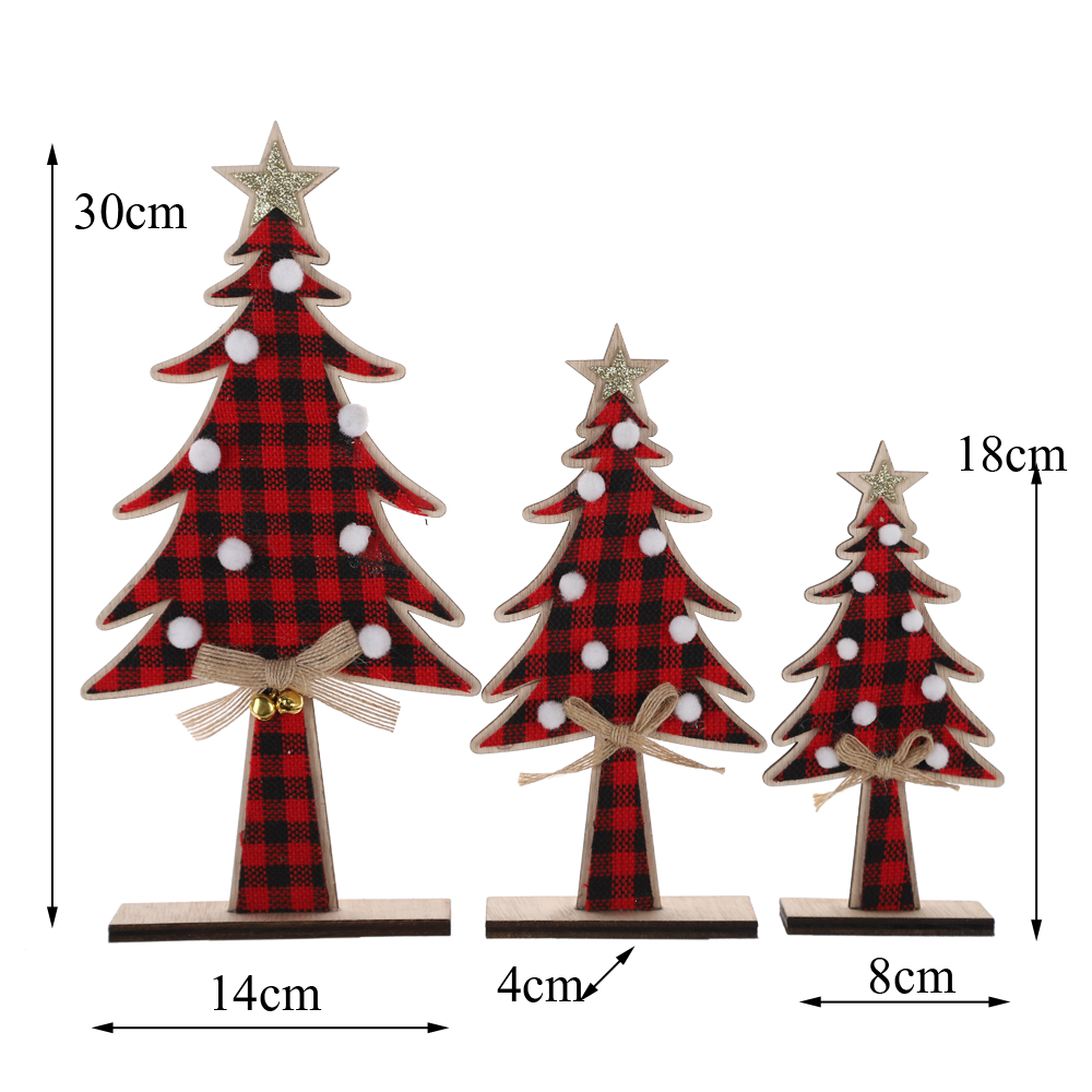 Hersteller Mini Weihnachtsbaum Holz Weihnachten Tischdekor Winteratmosphäre Ornament 3