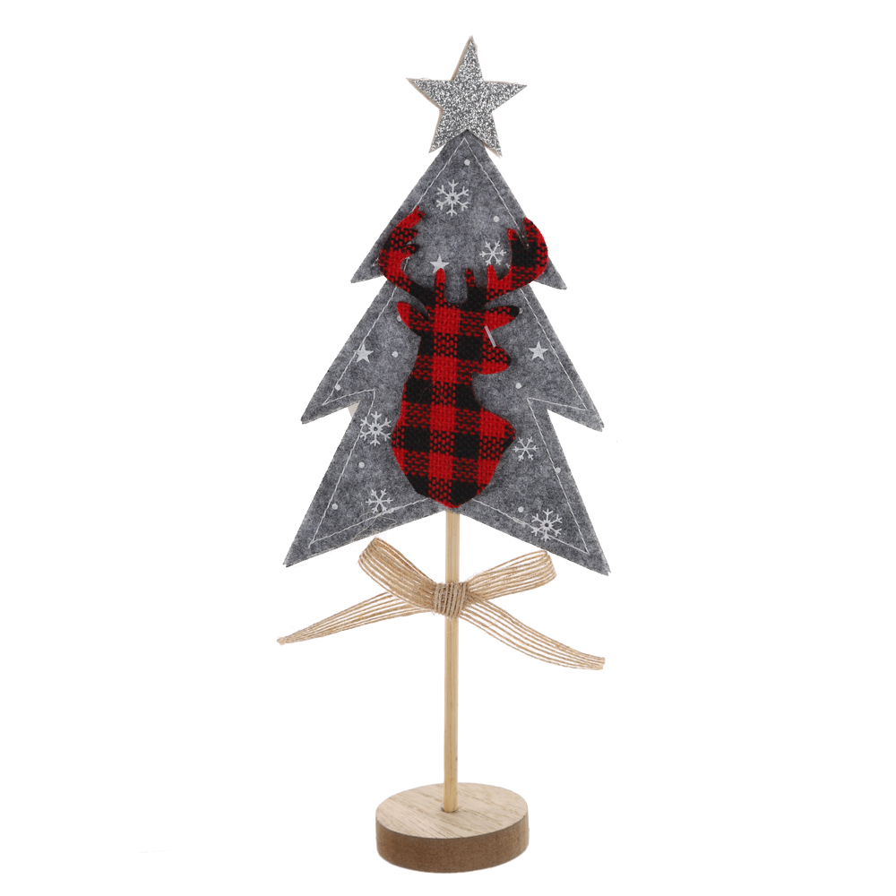 Hersteller Mini Weihnachtsbaum Holz Weihnachten Tischdekor Winteratmosphäre Ornament 6