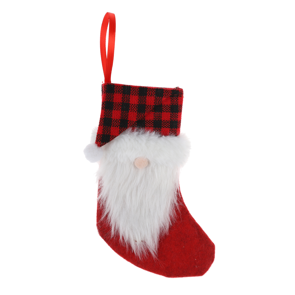 Medias navideñas, decoración para chimenea, bolsa de regalo para niños, bolsa de dulces, decoración navideña 2