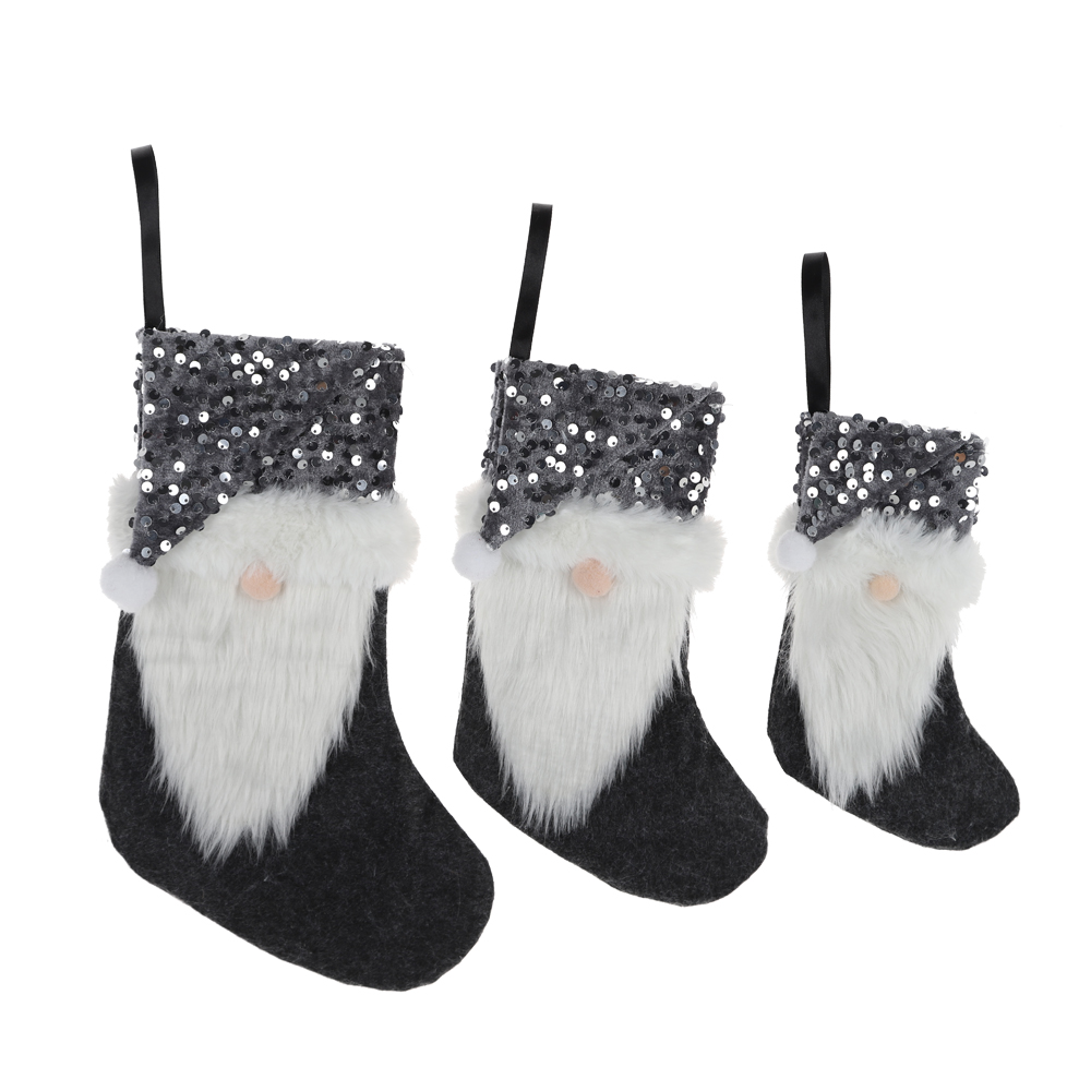 Medias navideñas, decoración para chimenea, bolsa de regalo para niños, bolsa de dulces, decoración navideña 7