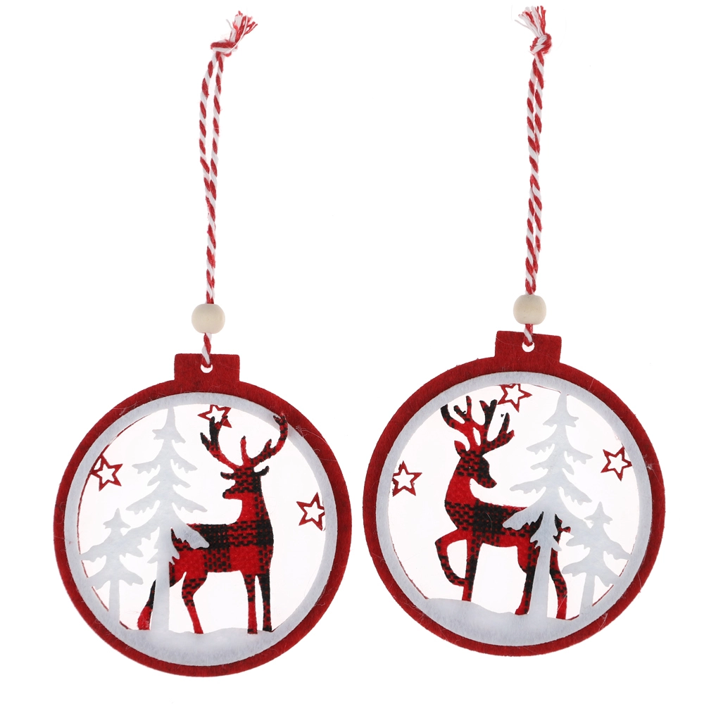 Christmas Tree Hanging Decorations Felt Deer Ornaments  New Year Gifts Merry Christmas 1
