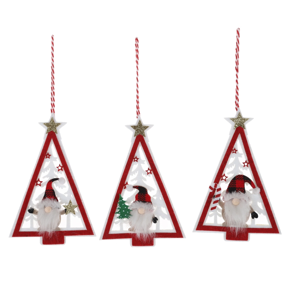 Noel Tree Decorations Xmas Kids Crafts Christmas Tree Ornament Gnome&Deer Hanging 1