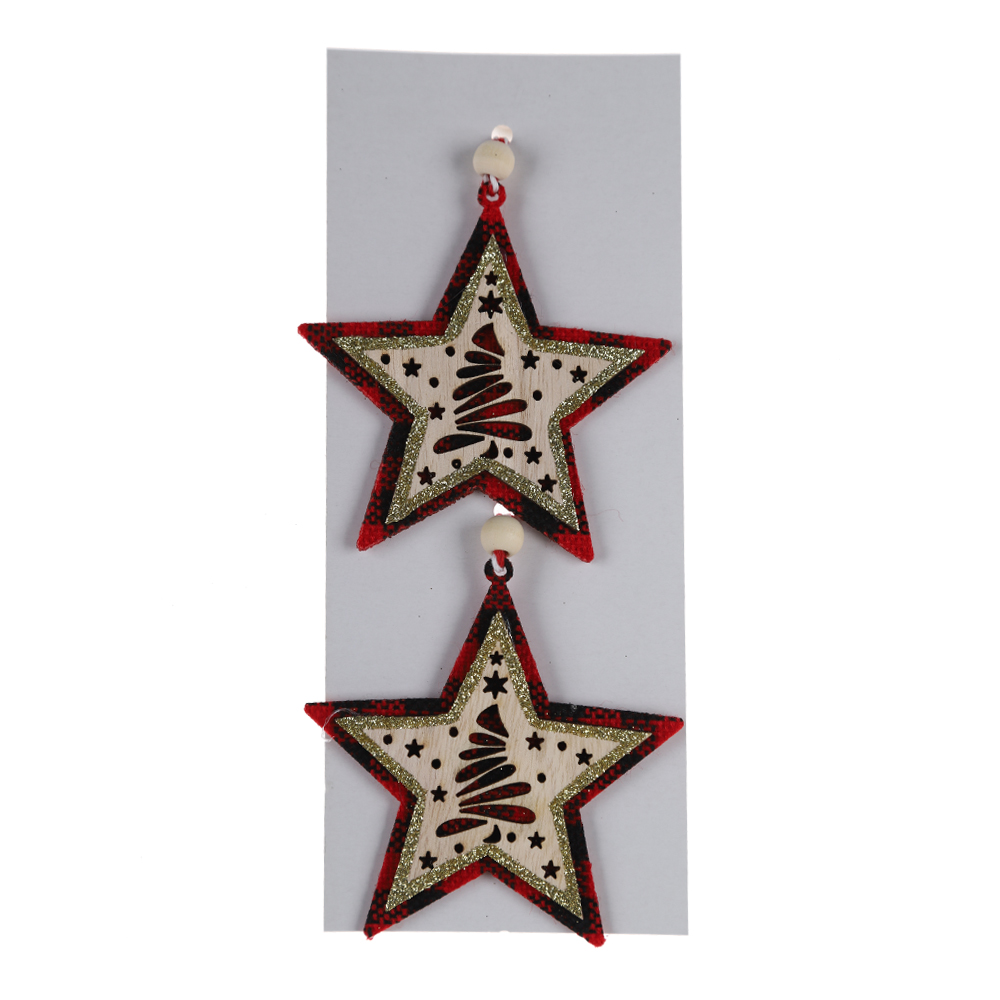 Neues Design Weihnachten Holz Hängen Weihnachtsbaum Liebe Anhänger Winter Decor 4