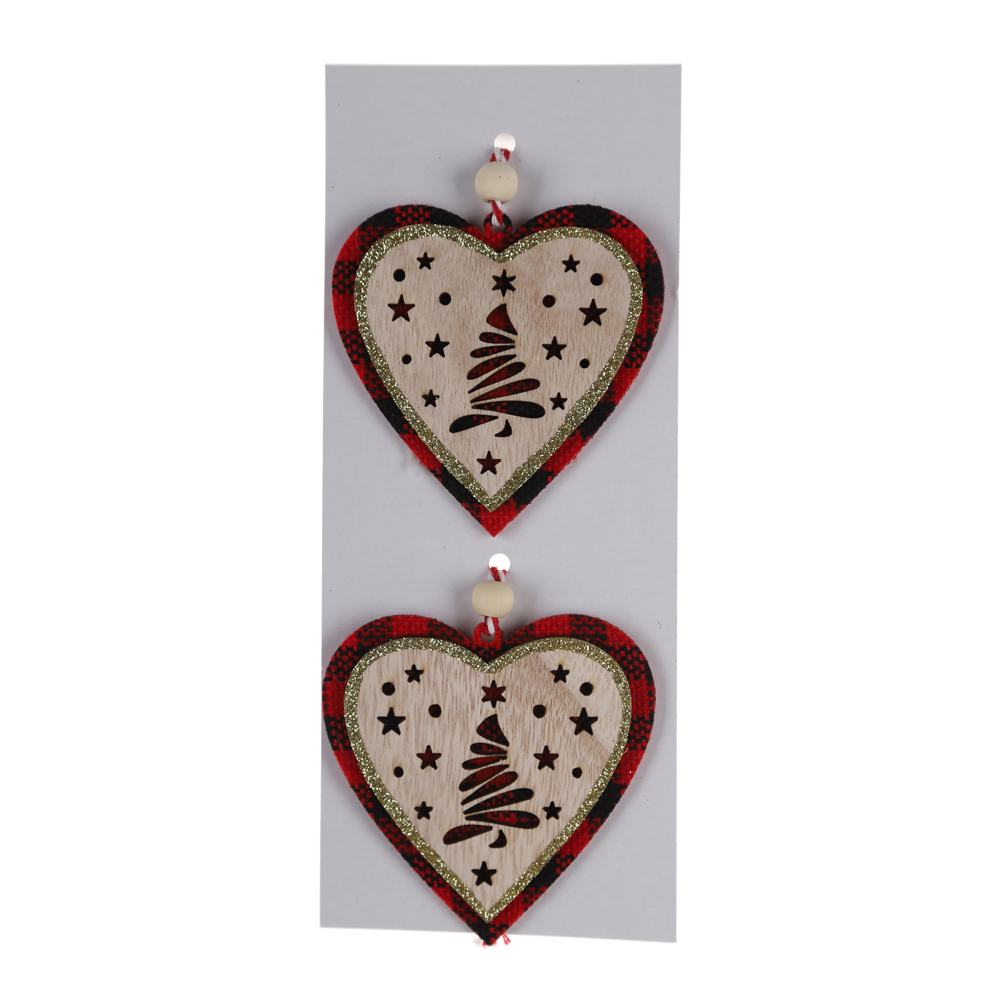 Neues Design Weihnachten Holz Hängen Weihnachtsbaum Liebe Anhänger Winter Decor 2