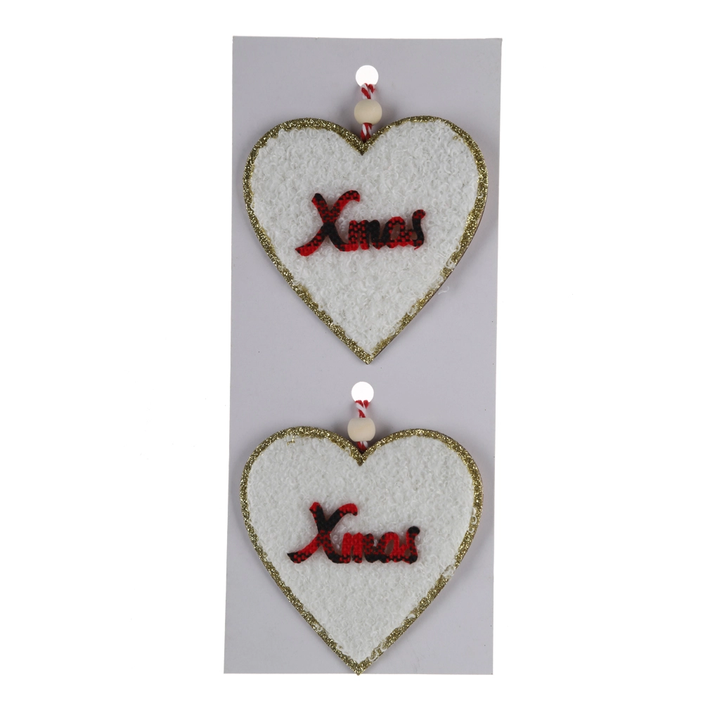 New Design Christmas Wooden Hanging Xmas Tree Love Pendant Winter Decor 1