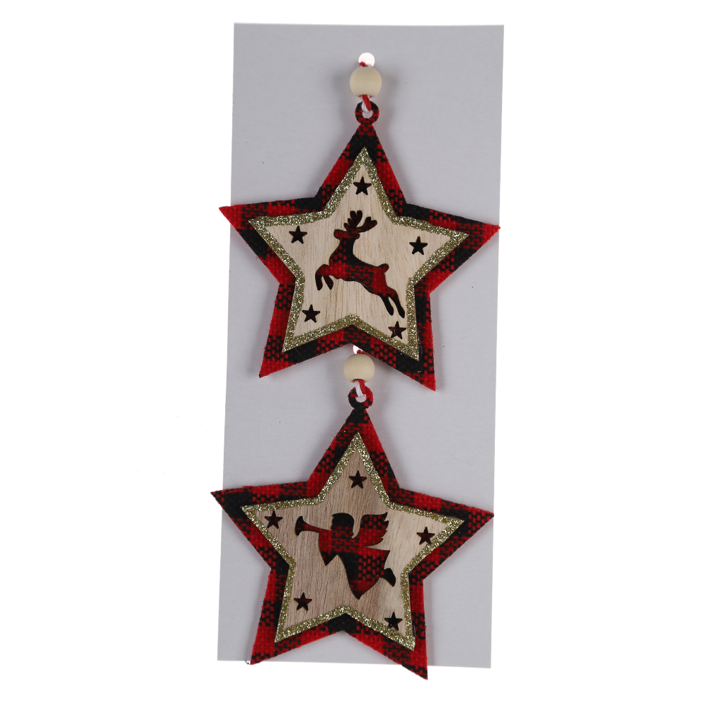 Neues Design Weihnachten Holz Hängen Weihnachtsbaum Liebe Anhänger Winter Decor 3