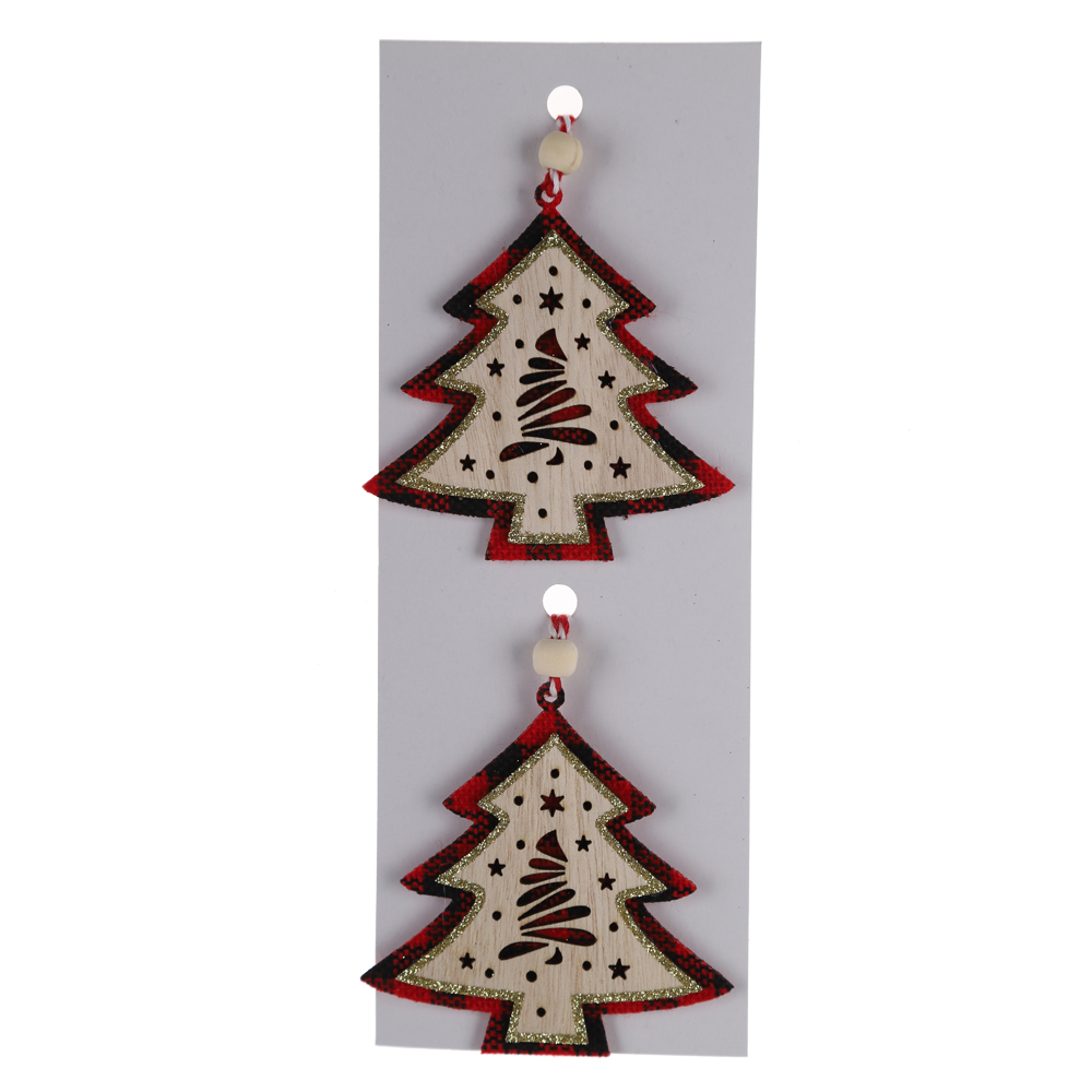 Neues Design Weihnachten Holz Hängen Weihnachtsbaum Liebe Anhänger Winter Decor 5