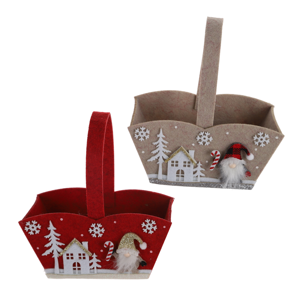 Neues Design Weihnachten Süßigkeiten Tasche Kinder Einkaufstasche Filz Handwerk Home Storage Korb 4