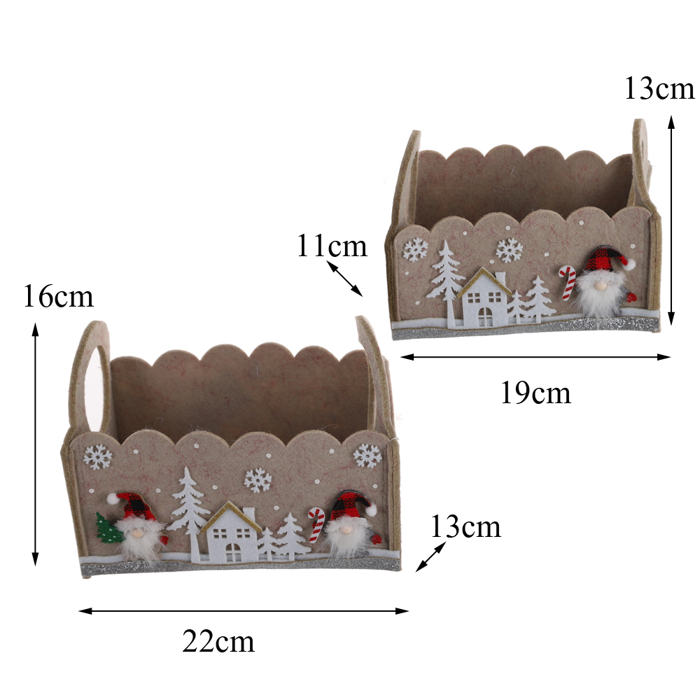 Neues Design Weihnachten Süßigkeiten Tasche Kinder Einkaufstasche Filz Handwerk Home Storage Korb 3