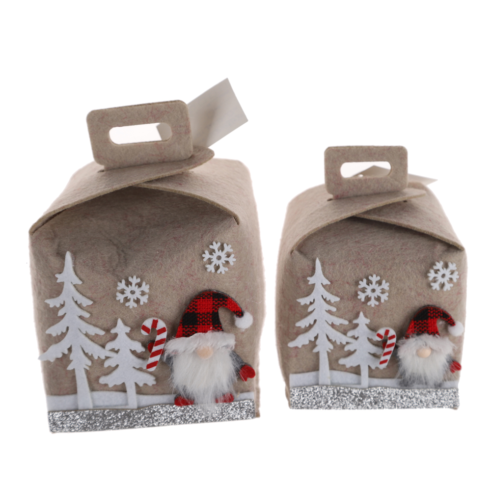 Neues Design Weihnachten Süßigkeiten Tasche Kinder Einkaufstasche Filz Handwerk Home Storage Korb 2