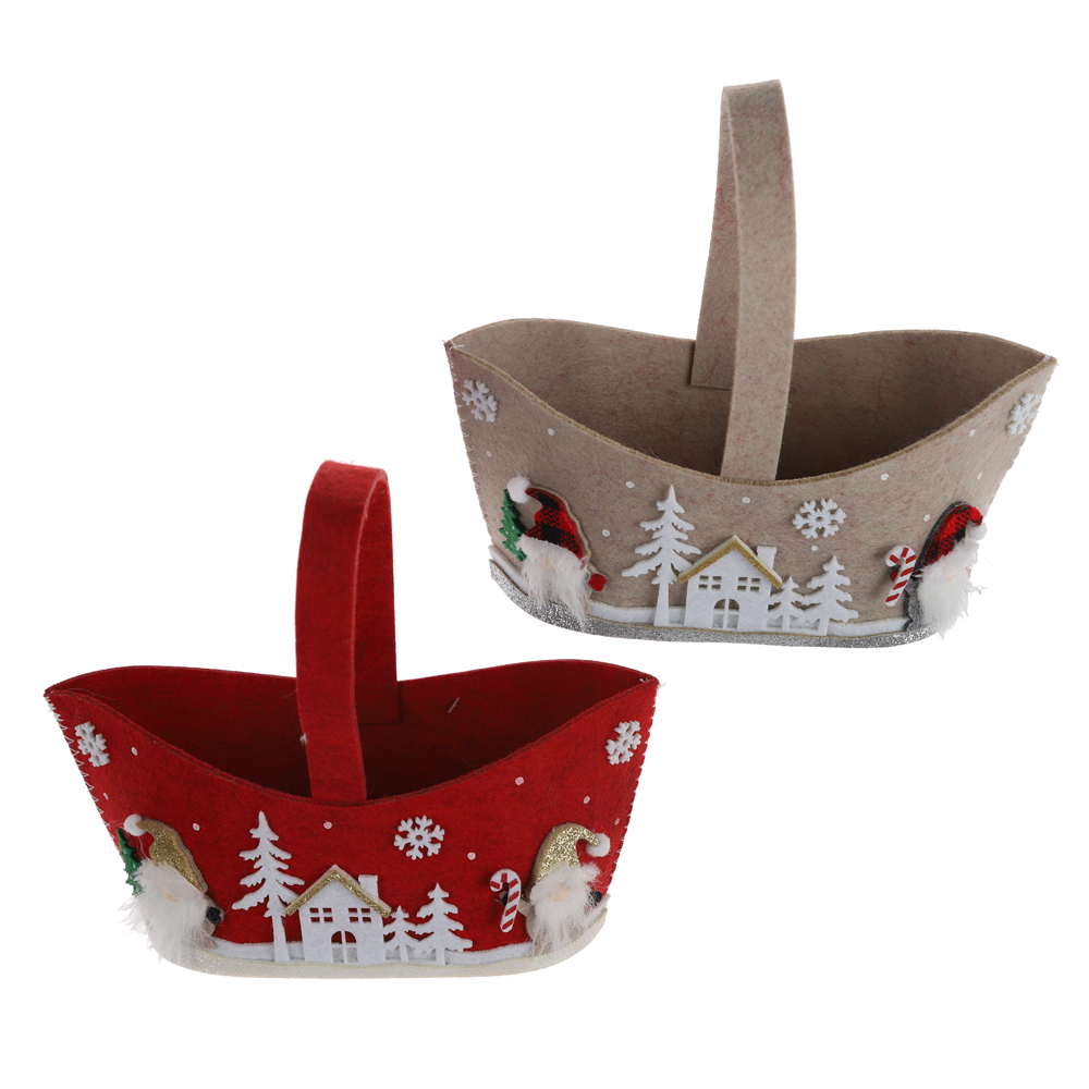 Neues Design Weihnachten Süßigkeiten Tasche Kinder Einkaufstasche Filz Handwerk Home Storage Korb 6