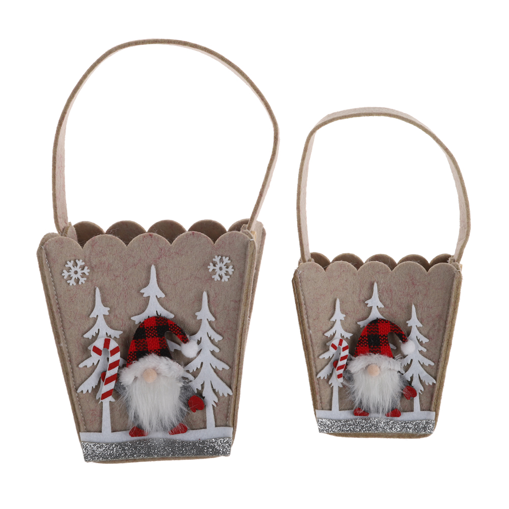 Kinder Weihnachten Filz Geschenk Taschen Mit Griff Weihnachten Snacks Süßigkeiten Lagerung Tasche Reusable Mini Handtasche 1