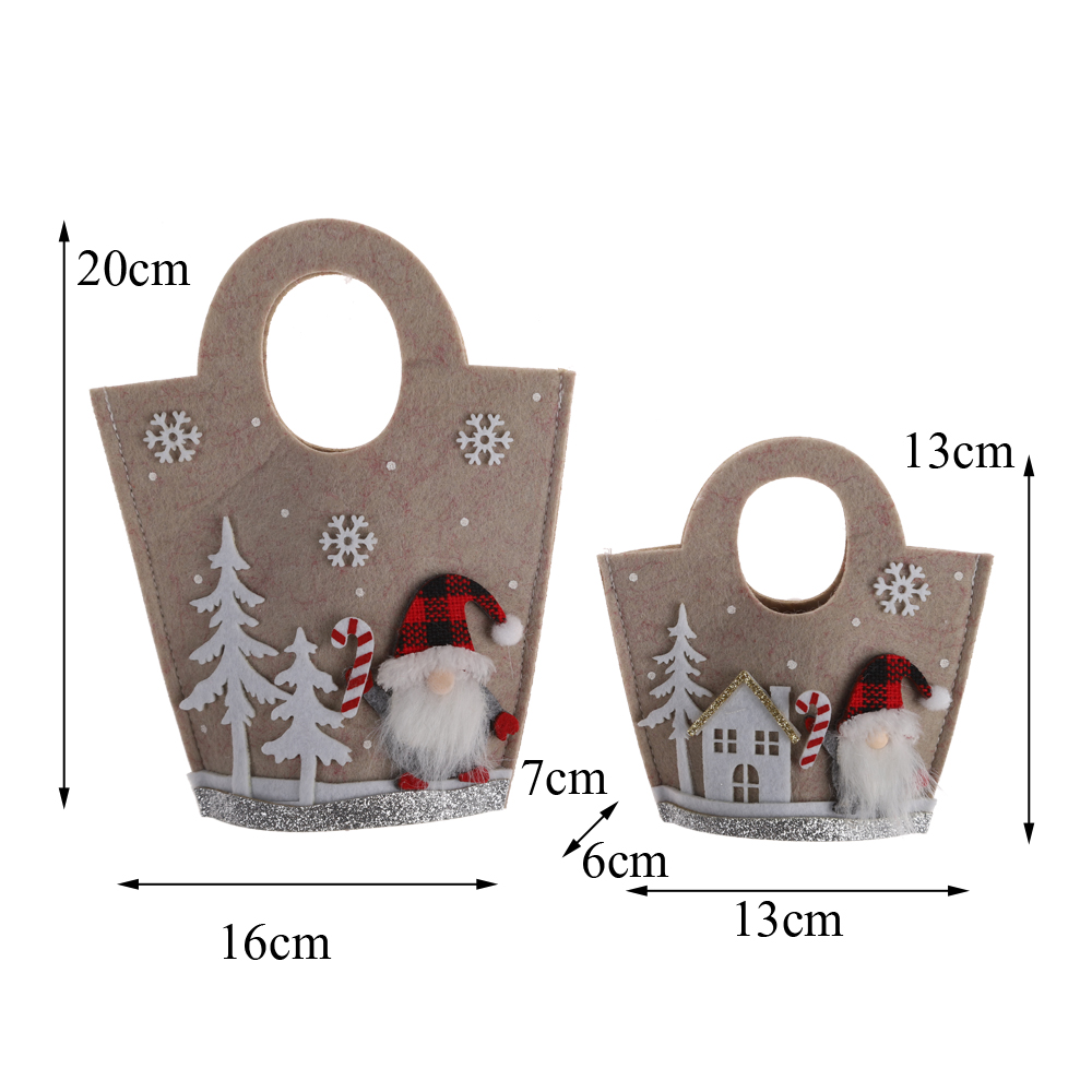 Reusable Felt Christmas Candy Gift Bag Candy Bags for Children Holiday New Year Party Decoration 5