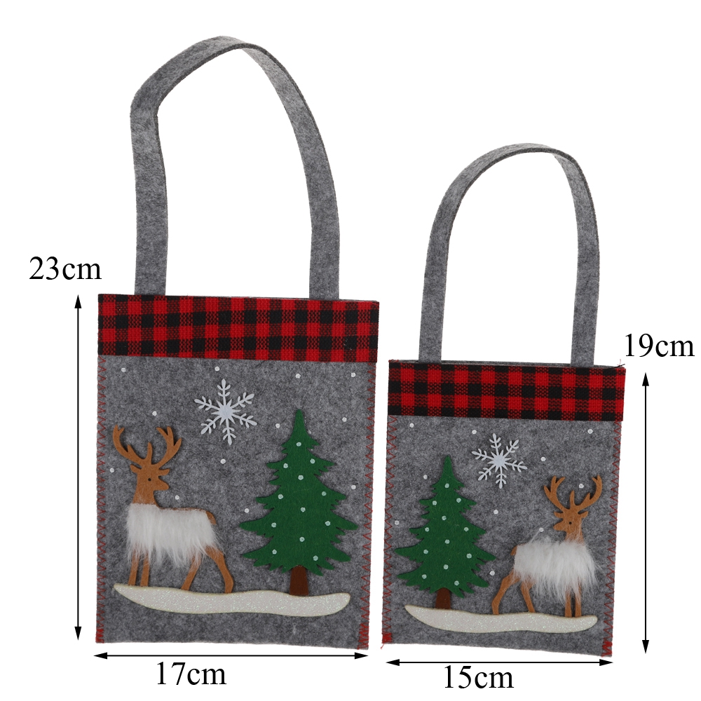 Christmas Gift Felt Storage Basket Gnome Candy Bag Santa Claus Fruit Basket New Year Festival Party 4